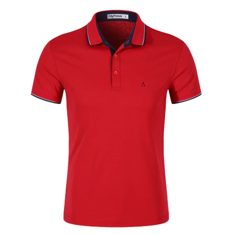Reserva aramy Для мужчин рубашка поло из чистого полиэстера защищены camiseta футболка с короткими рукавами из хлопка Для мужчин рубашка-поло - Цвет: CF551-hongse(5)