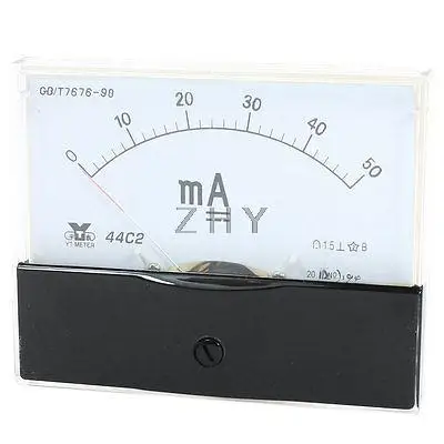 

Measurement Tool Analog Panel Ammeter Gauge DC 0 - 50mA Measuring Range