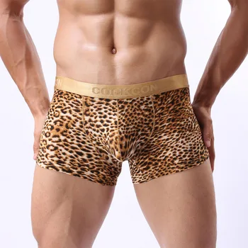 

Men's Sexy Underwear 2020 New Arrival Fashion Leopard Printed Best Bulge Pouch Briefs Low Rise Underpants Comfortable Hot Sale