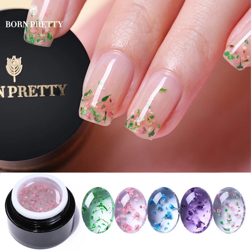 

BORN PRETTY Flower Fairy UV Gel Nail Polish 5ml Colorful Pink Green Semitransparent Soak Off Nail Art Gel Varnish Design