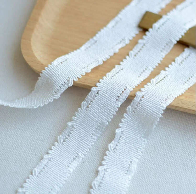 2 м белый хлопок DIY Планки цветочный дизайн и кружевной отделкой свадебные туфли