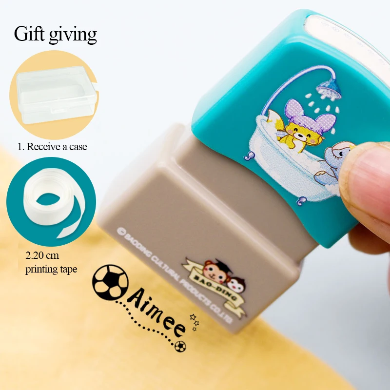 Водонепроницаемая наклейка с именем ребенка, штамп для учеников и детей дошкольного возраста, не смывается|Игрушечные штампы| | АлиЭкспресс - Детские товары с Али