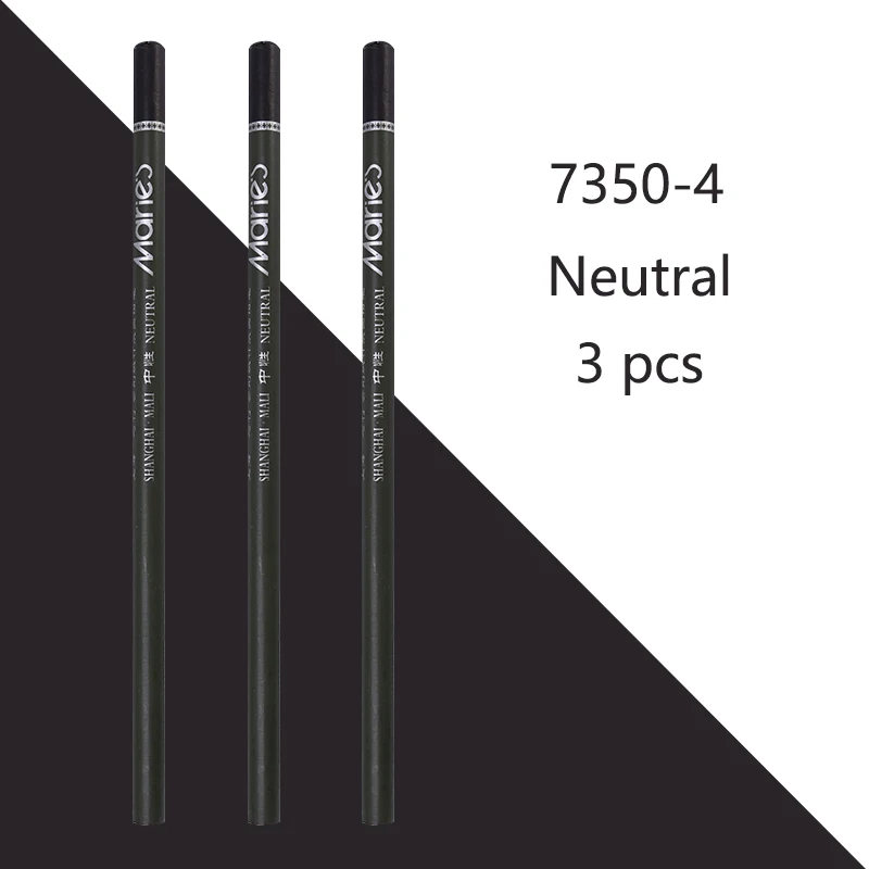 3 pcs 7350-4 3 шт. карандаш для эскизов, художественный карандаш, мягкий/супер мягкий/нейтральный/твердый деревянный или бумажный материал, корпус ручки - Цвет: 3 pcs 7350-4