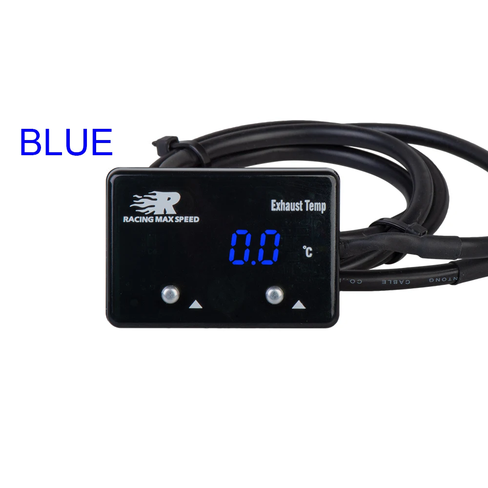 Car Exhaust Temp Gauge with Sensor Mini LED Digital Display DC12V Square Exhaust Temperature Gas EGT EXT