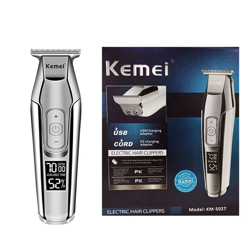 Professional electric hair trimmer for men body beard trimer male hair cutting machine haircut mustache cordless finishing 4 - Цвет: KM5207