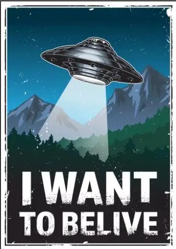 I WANT TO BELIVE BANNER 90x150cm for Decoration custom FLAG | Дом и сад