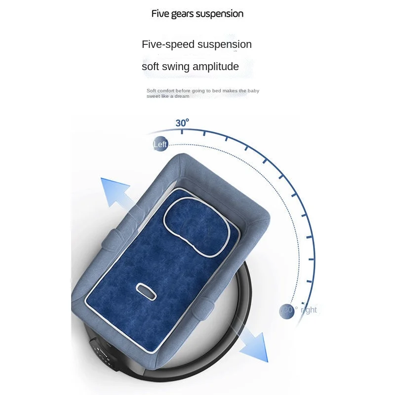 Baby Smart Electric Baby Cradle Crib Rocking Chair Baby Bouncer Newborn Calm Chair Bluetooth with Belt Remote Control