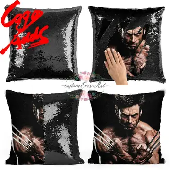 

Wolverine sequin pillow | sequin Pillowcase | Two color pillow | gift for her | gift for him | pillow | magic pillow