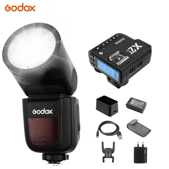 

Godox V1P Camera Flash Speedlight Round Head Flash Built-in 2.4G Wireless X System with X2T-P TTL Wireless Flash Trigger