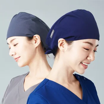 

Unisex veterinary Pure Color Classical Hospital Doctor Medical Cap Nurse Surgical Cap,Men Women