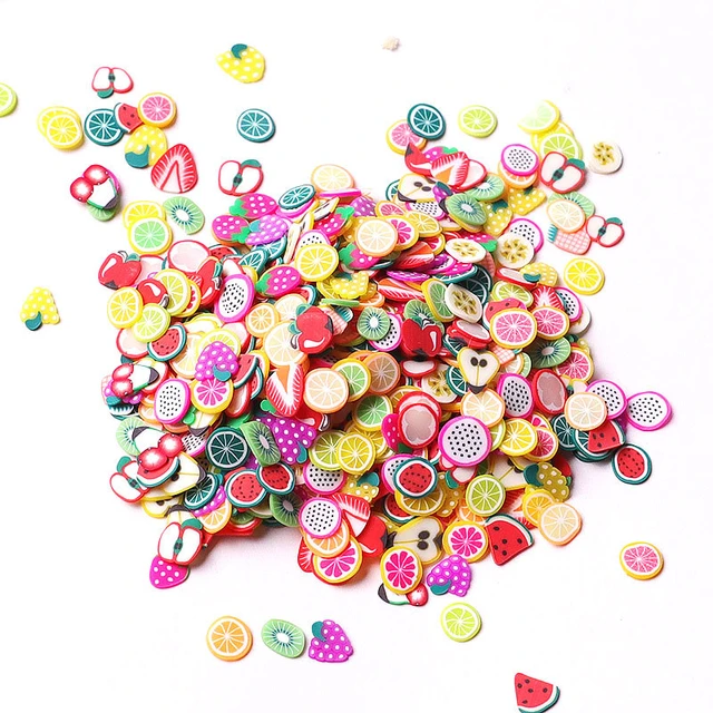 Fruit Slice 1000 Piece 19 Styles Nail Art Charms Polymer Clay Slime Charms  DIY Sequins Nail Art Sliders Manicure Decoration Tips - AliExpress