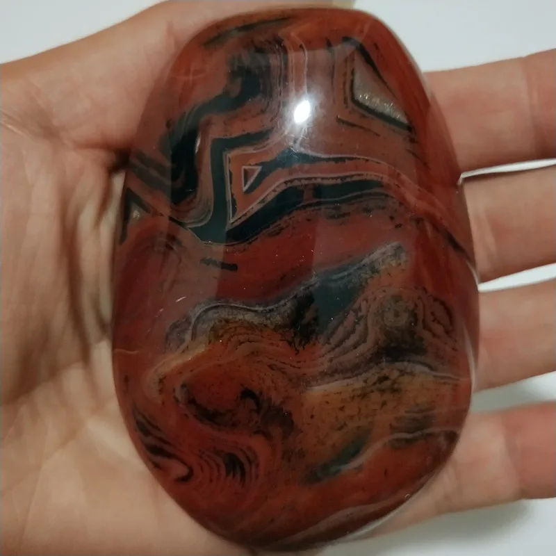 Натуральный камень красный агат пальмовые камни игры маленькие камни и кристаллы заживляющие кристаллы - Цвет: E5        180g
