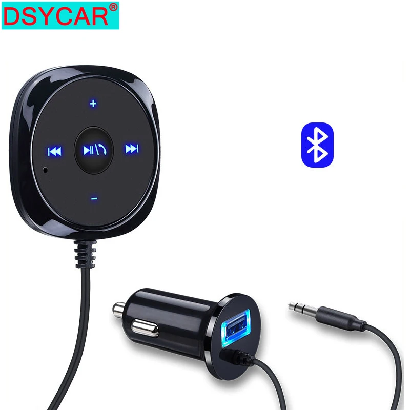 

DSYCAR New BC20 Car Bluetooth Kit Handsfree Radio FM Transmitter Support MP3 Player Car charger Car styling for BMW AUDI Lada VW
