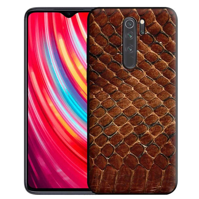 Кожа со змеиным принтом силиконовый чехол для Xiaomi Redmi Note 9 9S Max мы собрали воедино