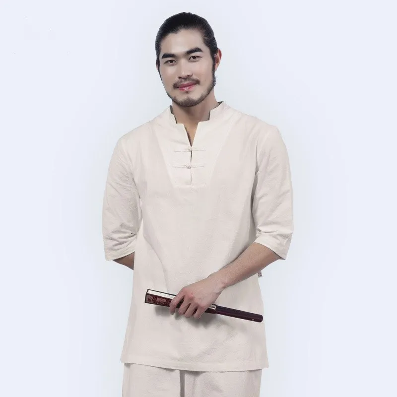 

Men Tai Chi Kungfu Meditation Uniforms cotton Linen Quickly Dry Loose Outfits Workout Casual Fitness Yoga Set Sweatshirt+pant