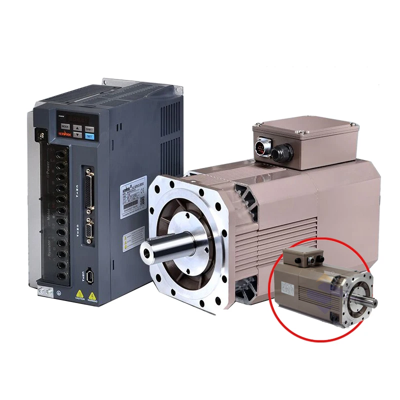 198 Frame, Servo Spindle Motor + Inverter, 2.2KW, 3.7KW, 7.5KW, 11KW AC Asynchronous CNC Lathe and Milling Machine Spindle Motor