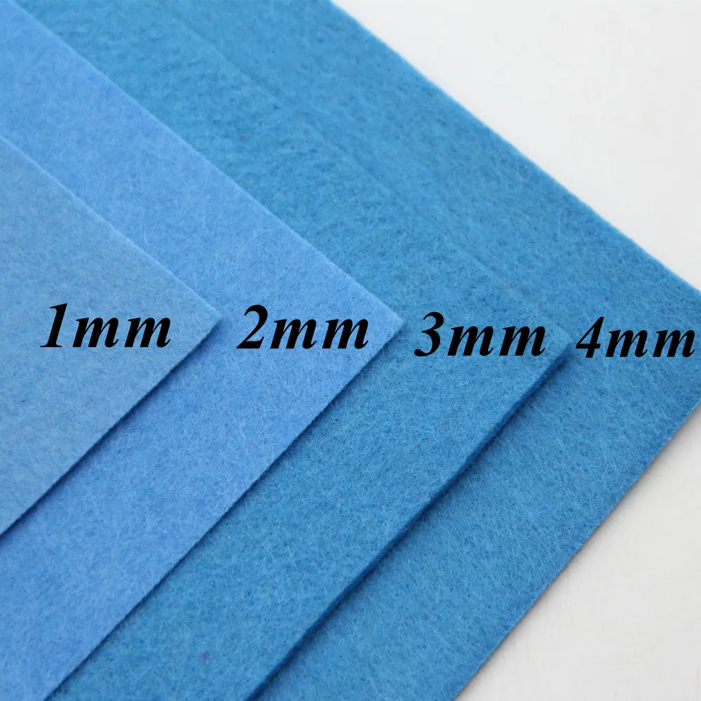 4pcs 1/2/3/4MM 30*30CM Colorful Cloth Felt Fabric DIY Sewing Toys Needlework Bundle Handmade Polyester Materials Home Decor