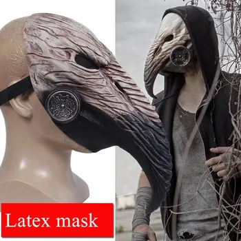 

Funny Latex Mask Medieval Steampunk Plague Doctor Bird Beak Mask Punk Cosplay Adult Halloween Event Cosplay Costume Props