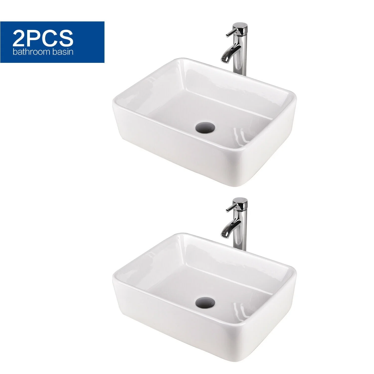 Bathroom Vessel Vanity Sink In White Ceramic Rectangle Countertop Bathroom Vessel Vanity Sink In White Ceramic Rectangle Countertop