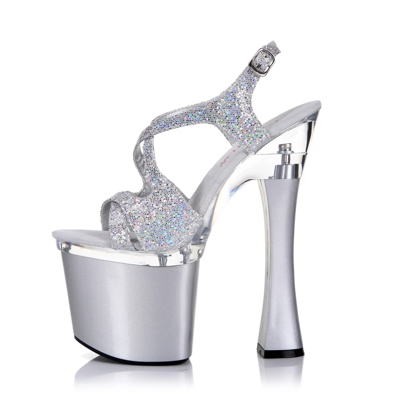 sequin peep toe heels