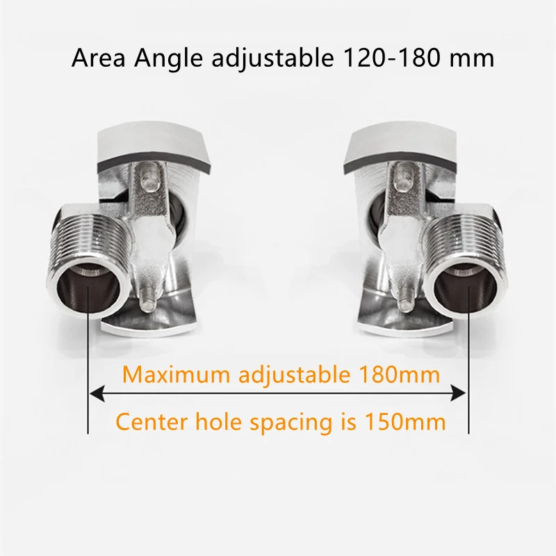 Adjustable Universal Bent Foot Brass Shower Faucet Intake Pipe Bent Foot Eccentric Extension Screw Outer Corner Joint Correction