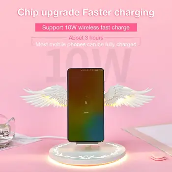 

10W Angel Wings 3.0 Fast Charger Type C-Qi Wireless Charge Dock For IPhone X XR 8 Plus Smasung S9 S10 Plus For Xiaomi Huawei P30