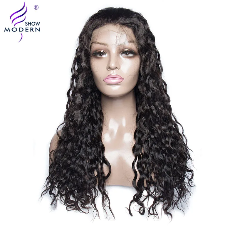 Парик с волнистой волной, парики из натуральных волос, предварительно сорванные бразильские волосы Remy, парик с кружевом, 150% плотность