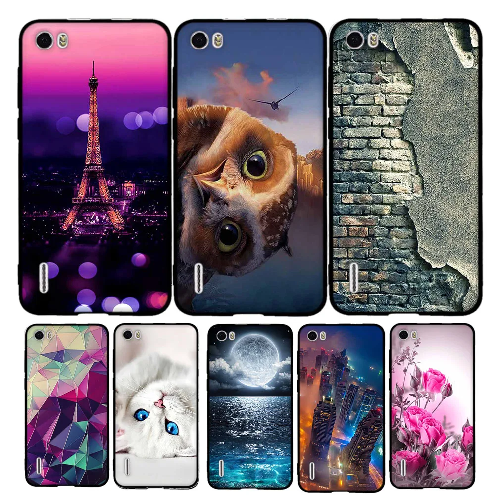 Funda de silicona para Huawei Honor 6, H60-L01 H60-L02, H60-L04, TPU, a la moda, Funda blanda
