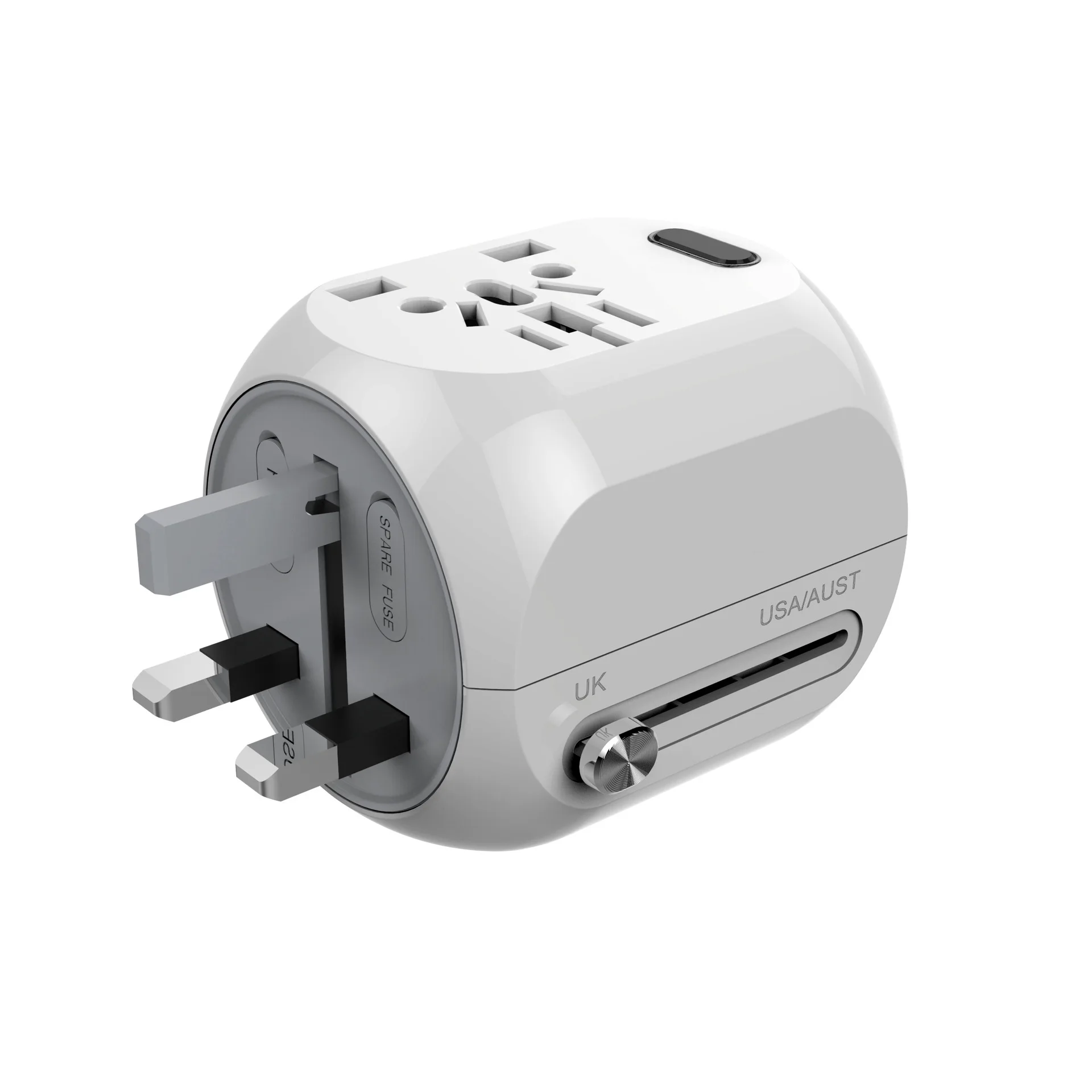 Remax Многофункциональный зарядное устройство USB применимо к eu/UK/US/AU пуш-ап переключающий штекер портативный незаменимы в qc3.0+ зарядное устройство pd