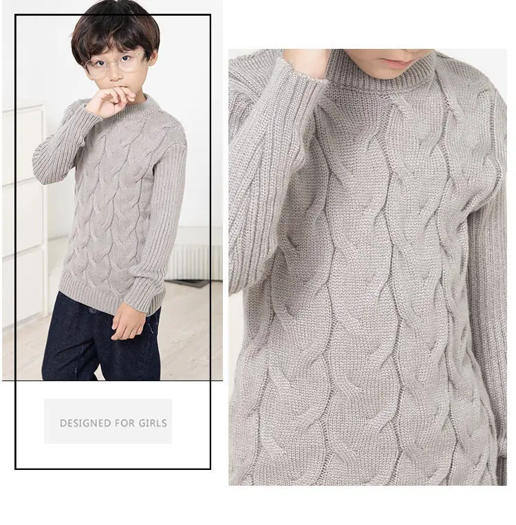19 New Kids' Sweater Autumn& Winter Kids Base Sweater Baby GIRL'S And BOY'S Brushed And Thick Hair