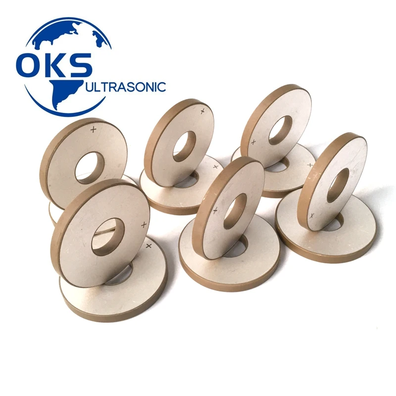 38*15*5mm PZT8 Industrial Alumina Ceramic Insulator Ceramic Ring For Ultrasonic Processors