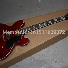 Топ продаж магазин Вишня красный рубин Б. Б. Король Lucille двойной Джек пластины электрогитара с золотым аппаратом
