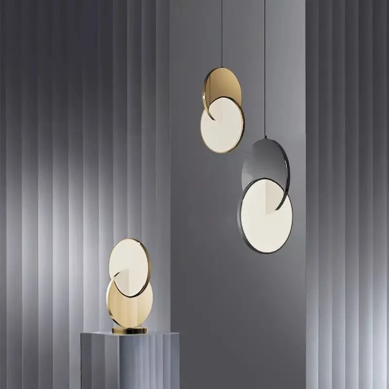 

Золотой/хром светодиодный подвесной светильник, кухонная прикроватная Геометрическая круглая Подвесная лампа, комнатное украшение, подвесной светильник