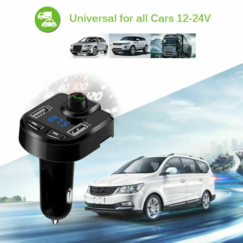 

Bluetooth LCD Wireless Car MP3 FM Transmitter Radio USB Charger Handsfree Kit UK