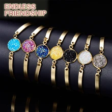 Блестящие стразы, стильный женский браслет, Золотая дружба, цепочка, звено, манжеты, браслеты для женщин