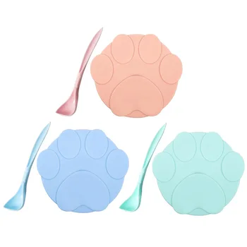 

4PCS Lids Spoon Set Portable Durable Silicone Can Food Cover Tin Lid Cat Dog Food Cover for Dogs Home Feeding