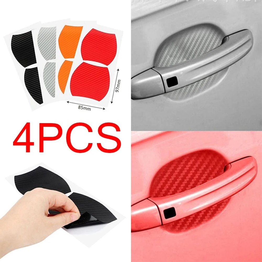 

4Pcs/Set Car Door Sticker Scratches Resistant Cover Auto Handle Protection Film Exterior Accessory