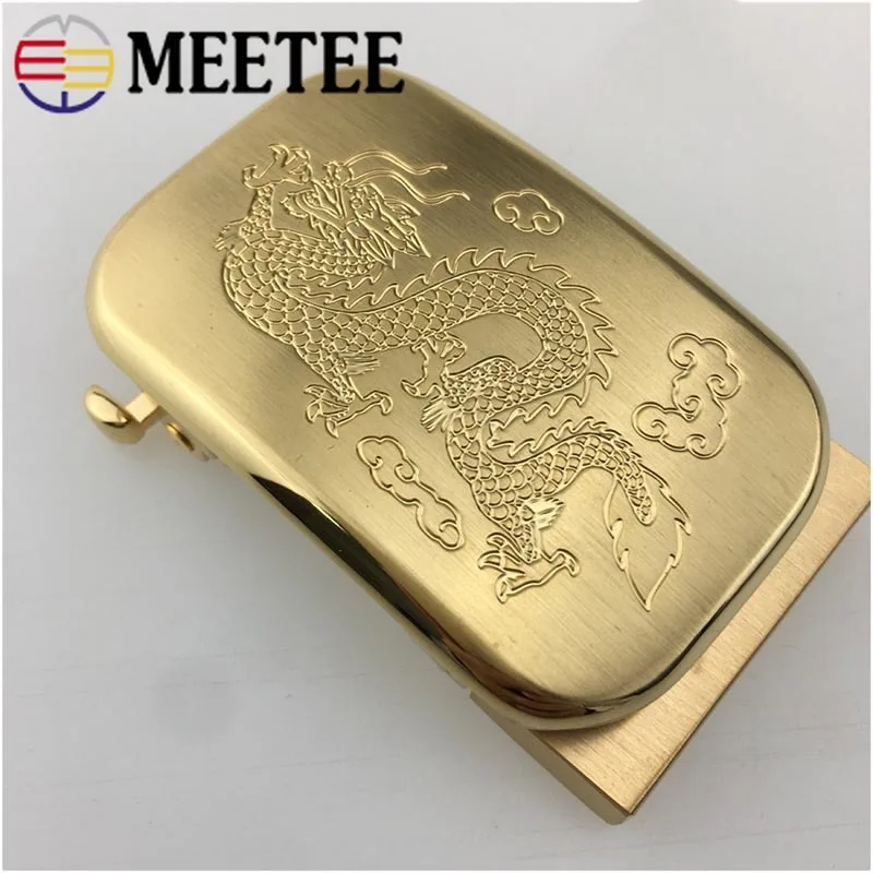 Meetee 1 шт. твердая латунная пряжка для ремня Мужская матовая металлическая