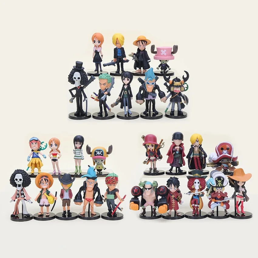 Набор фигурок аниме One Piece Zoro Nami Usopp Sanji Tony Chopper Nico Фрэнки Брук Луффи экшн фигурки