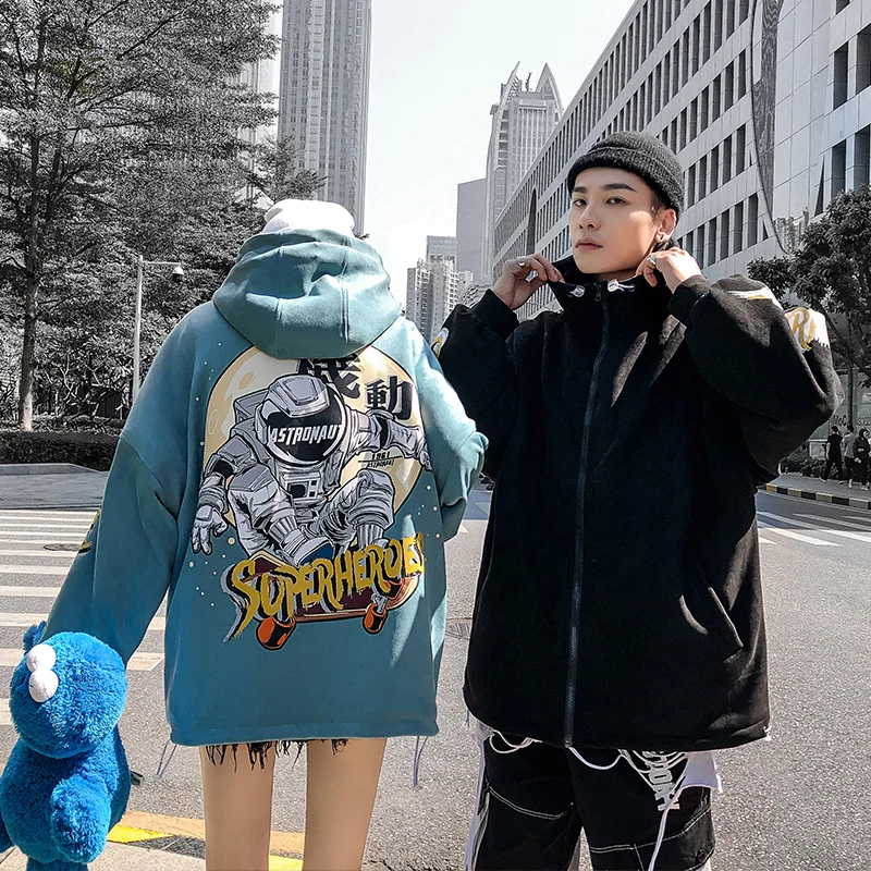 Aolamegs куртки мужские мультяшный принт Повседневный Спортивный костюм Harajuku плюс