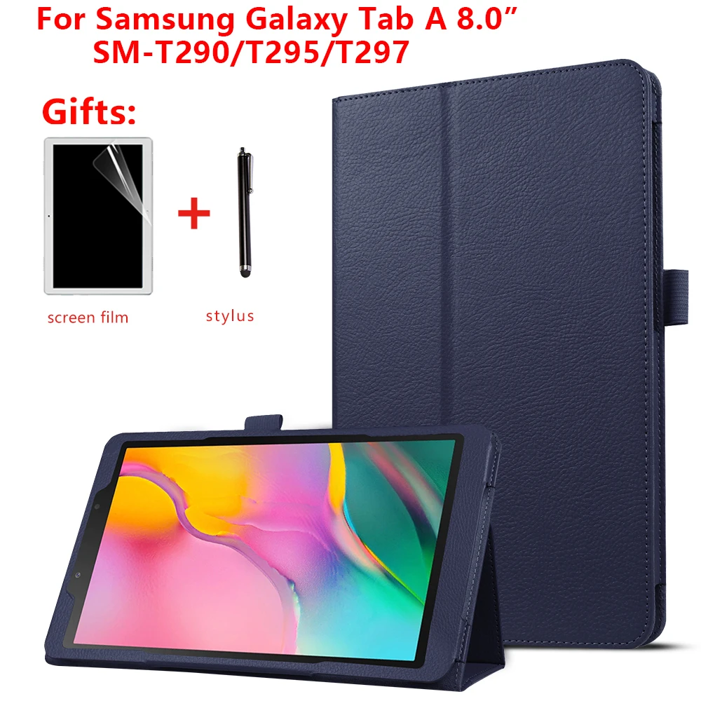 

For Samsung Galaxy Tab A 8.0" Inch 2019 Tablet SM-T290 T295 T297 PU Leather Cover Protective Case + Gift