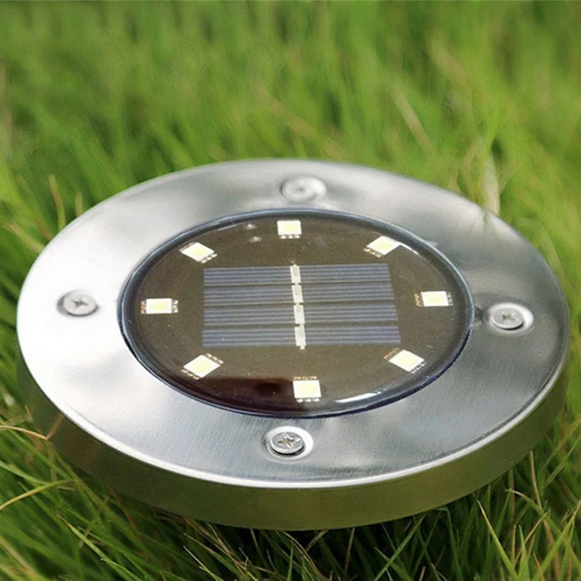 

solar light Outdoors LED Waterproof stainless steel round cake garden path street passage lawn courtyard lighting buried lamp