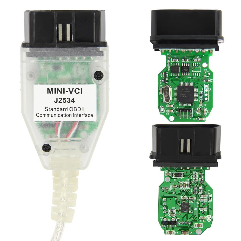 Мини VCI для TOYOTA TIS Techstream V14.20.019 minivci FT232RQ OBD2 для J2534 автомобильный диагностический сканер инструмент MINI-VCI кабель