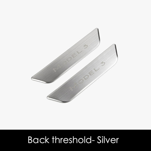Steel Car Door Sill Scuff Plate for Tesla MODEL 3 Welcome Pedal Strip Carbon fiber Type Door Decoration Wrap Cover