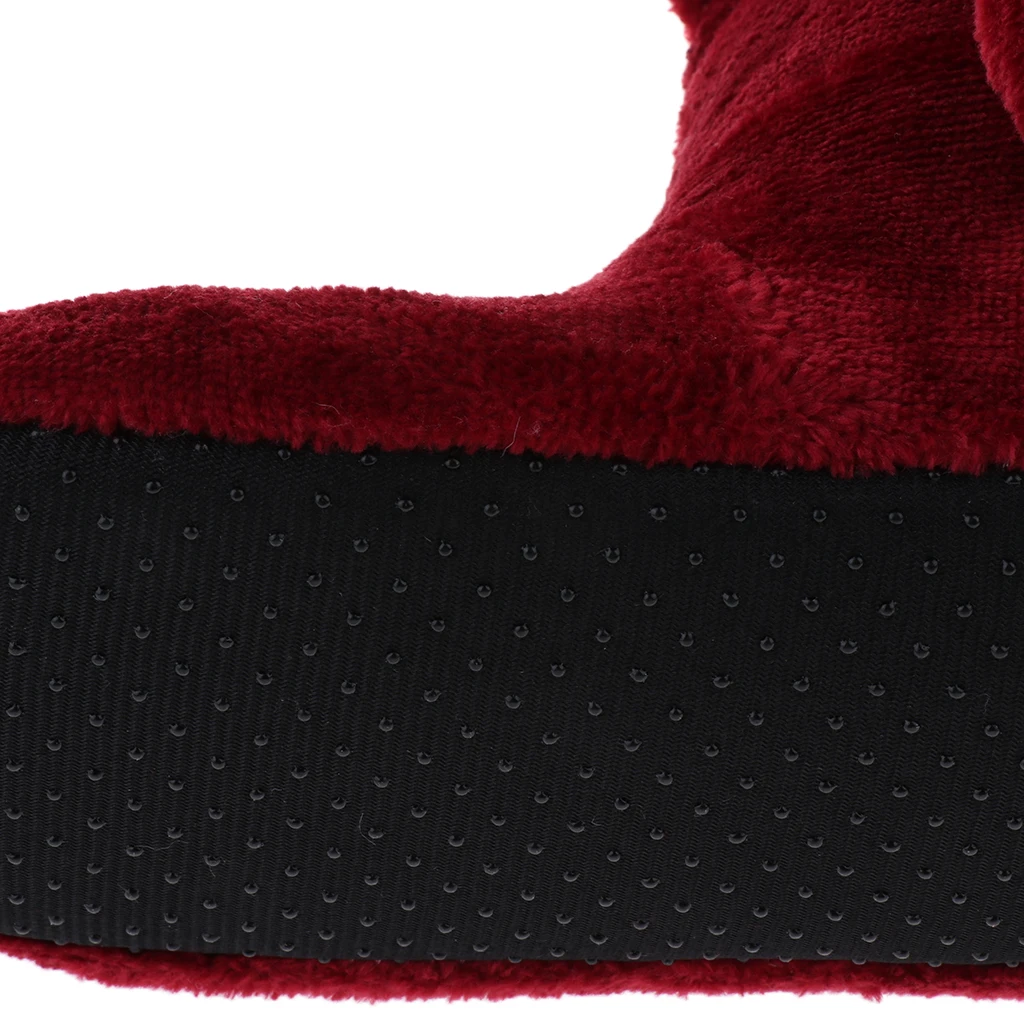 Womens Comfort Warm Bootie Slippers Fuzzy Ankle Fleece Lining Slip-on Plush House Shoes Anti-Slip Sole Shoe for Indoor 