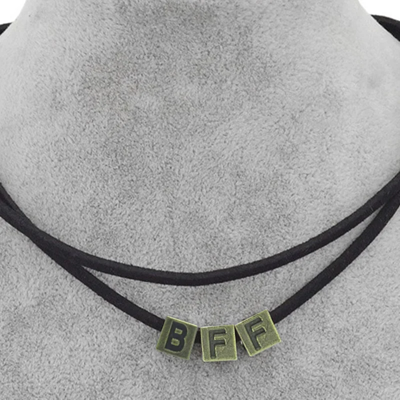 Ожерелье BFF Torque Best Friend Forever Charm Girly Luxury Уникальный кубический металлический