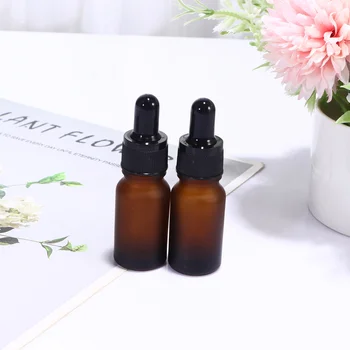 

10pcs Refillable Empty Bottle with Dropper and Cap DIY Supplies Tool Accessories Essential Oil Perfume Carrier for Travel (Tea C