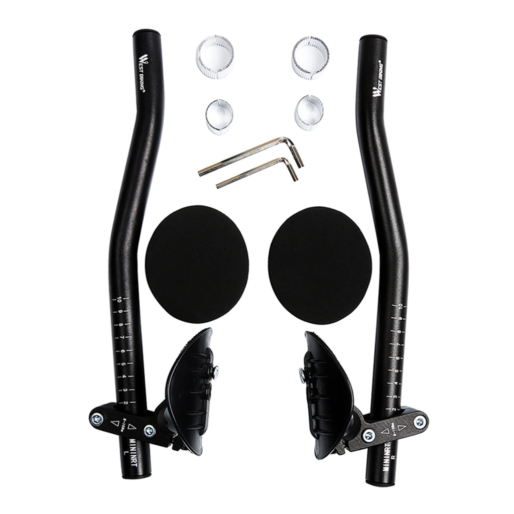 1 Pair Bike Rest Handlebar Cycling Aero Bar Relaxation Arm Rest Handle Bar