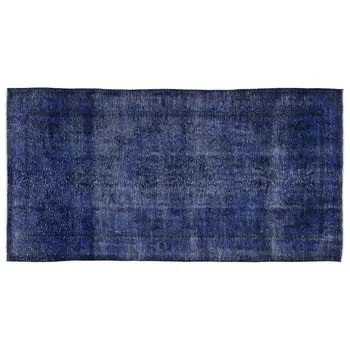 

Handmade Blue Vintage Overdyed Turkish Area Rug 147x287 Cm-4'10''X9'5''
