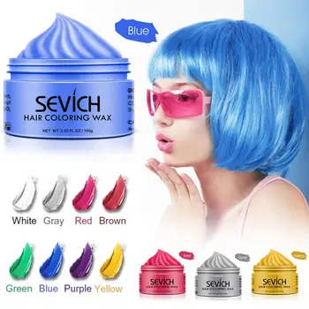 

9 Colors Sevich 100g Professional Hairstyles Matte Disposable Hair Dye Wax Clay Long Lasting Stereotype Hair Styling Clay